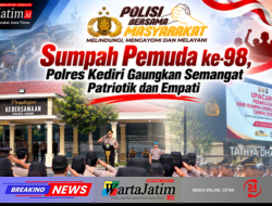 Sumpah Pemuda ke-98, Polres Kediri Gaungkan Semangat Patriotik dan Empati