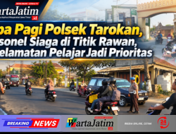 Sapa Pagi Polsek Tarokan, Personel Siaga di Titik Rawan, Keselamatan Pelajar Jadi Prioritas
