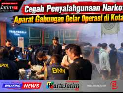 Cegah Penyalahgunaan Narkotika, Aparat Gabungan Gelar Operasi di Kota Kediri