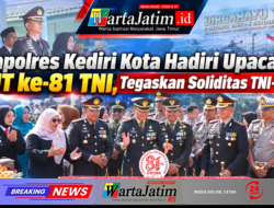 Kapolres Kediri Kota Hadiri Upacara HUT ke-81 TNI, Tegaskan Soliditas TNI-Polri