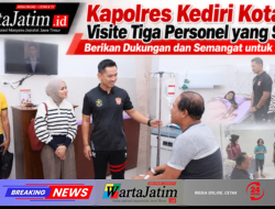 Kapolres Kediri Kota Visite Tiga Personel yang Sakit, Berikan Dukungan dan Semangat untuk Pulih