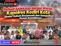 Perkuat Kedekatan dengan Warga, Kapolres Kediri Kota Sholat Subuh Berjamaah dan Sampaikan Pesan Kamtibmas