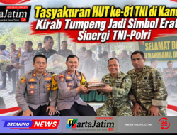 Tasyakuran HUT ke-81 TNI di Kandat, Kirab Tumpeng Jadi Simbol Eratnya Sinergi TNI-Polri