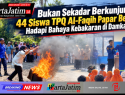 Bukan Sekadar Berkunjung! 44 Siswa TPQ Al-Faqih Papar Belajar Hadapi Bahaya Kebakaran di Damkar Pare