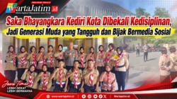 Saka Bhayangkara Kediri Kota Dibekali Kedisiplinan, Jadi Generasi Muda yang Tangguh dan Bijak Bermedia Sosial