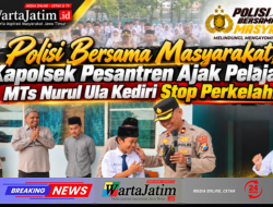 Polisi Bersama Masyarakat, Kapolsek Pesantren Ajak Pelajar MTs Nurul Ula Kediri Stop Perkelahian